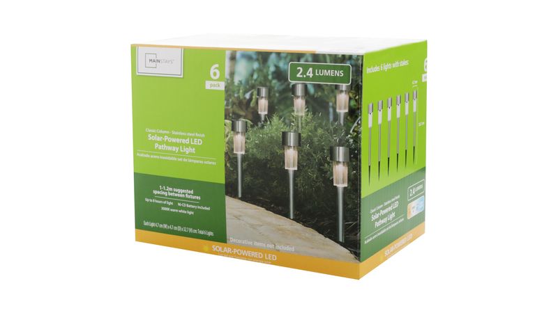 Lampara Solar Mainstays para jardin 47MM set 12 uds Modelo : Q89DJ2301-08