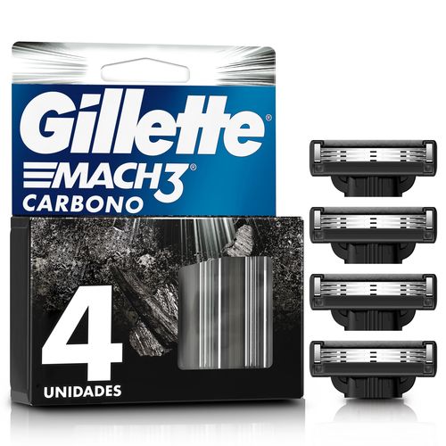 Repuesto Gillette Maquina Carbon - 4 Unds