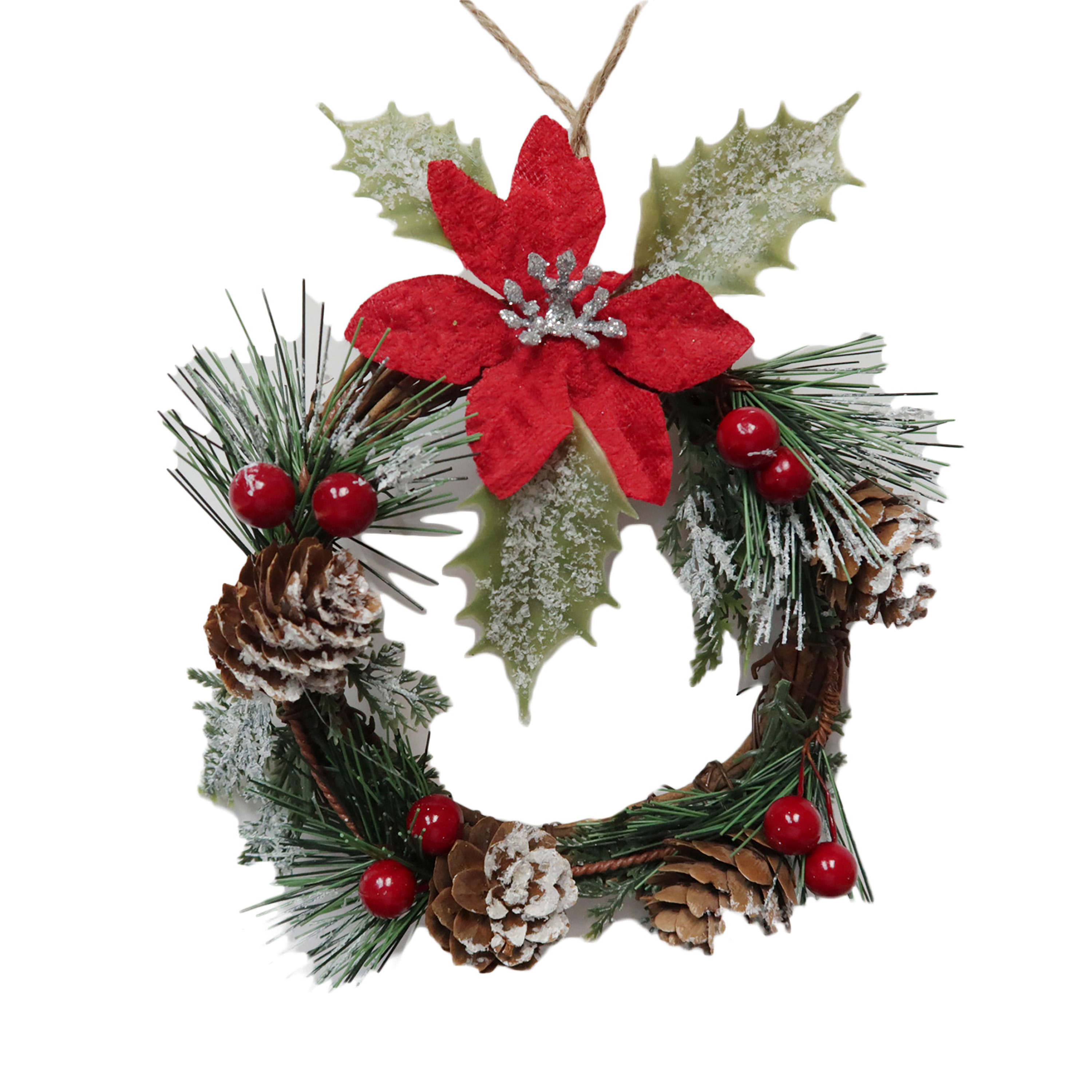 Adorno-Marca-Holiday-Time-Para-rbol-De-Navidad-Corona-Con-Pi-as-14cm-1-25552