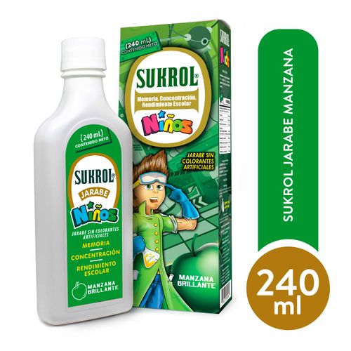 Jarabe Vitamínico Sukrol Sabor Manzana - 240 ml