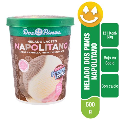 Helado 2Pinos Napolita Fresco Leche499Gr