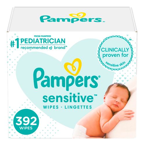 Toallitas Húmedas Pampers Sensitive Sin Perfume- 392Uds