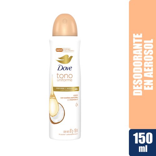 Desodorante Dove Tono Uniforme Coco Y Vitamina E Aerosol - 150ml
