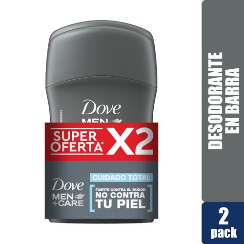 Desodorante Dove Caballero Cuidado Total Barra 2 Pack - 50g