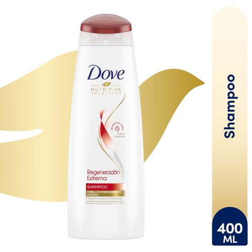 Shampoo Dove Regeneración Extrema, Cabello Extremadamente Dañado - 400ml