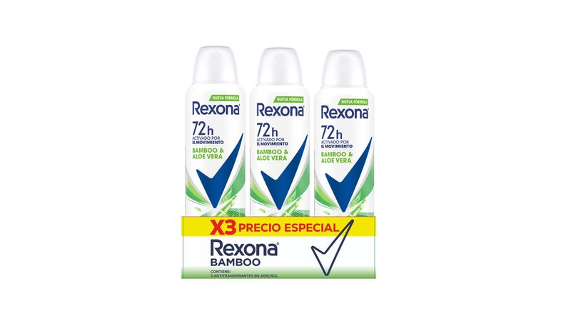 Comprar Desodorante Rexona Dama Bamboo Y Aloe Vera Aerosol - 150ml