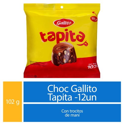 Chocolate Marca Gallito Tapita Bolsa 12 Uds - 102g