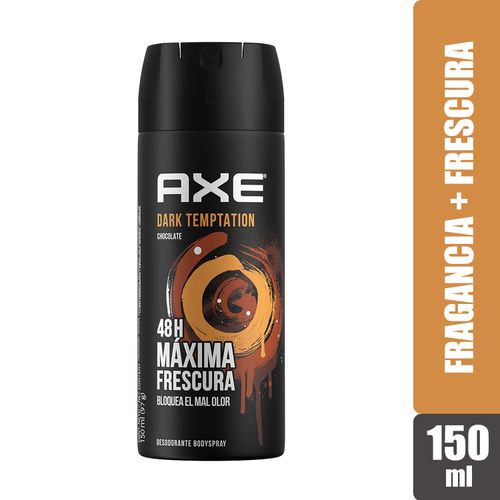 Desodorante BodySpray Axe Dark Temptation Aerosol, Chocolate - 150ml