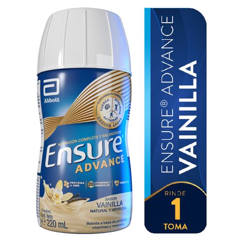 Fórmula Nutricional marca Ensure® Advance Vainilla -220 mL