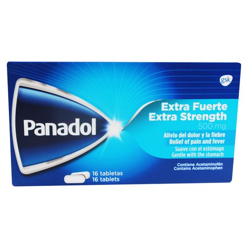 Tabletas Panadol Extra Fuerte 16 Und