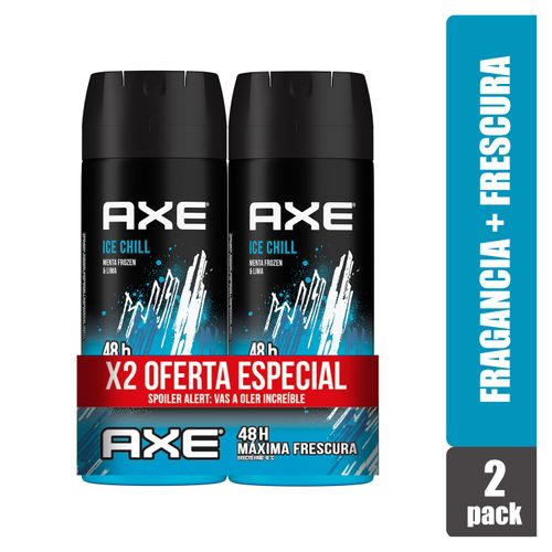 Desodorante Axe Ice Chill Aerosol, Menta Frozen Y Hierbuena 2 Pack - 150ml
