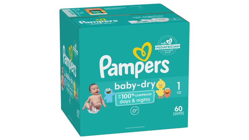 PAÑALES PAMPERS BABY DRY CAJA TALLA 1