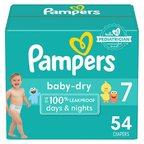 Pañales Marca Pampers Baby Dry s7 -  54Uds