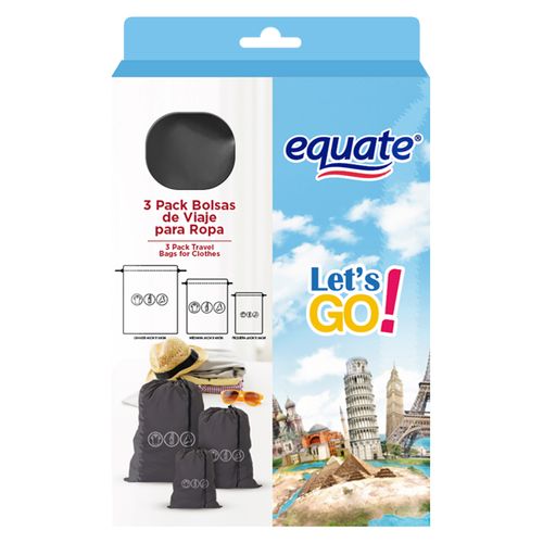 Juego De Bolsas Marca Equate Organizadoras De Viaje  - 3Uds