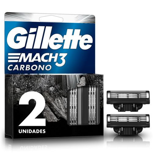 Repuestos Para Máquina De Afeitar Gillette Mach3 Carbono  3 Hojas - 2 Uds