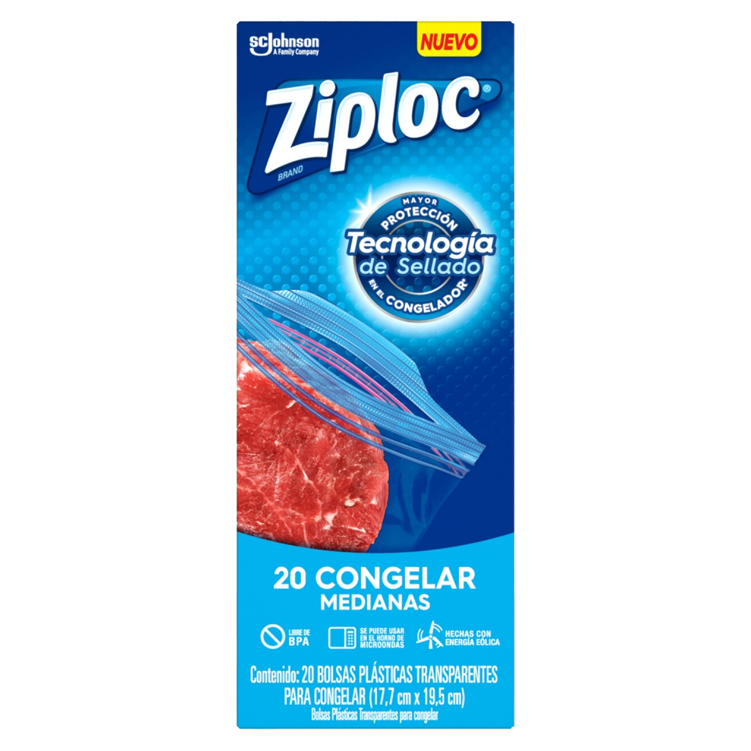 Comprar Bolsa Reutilizable Ziploc Para Congelar Medianas - 20Uds