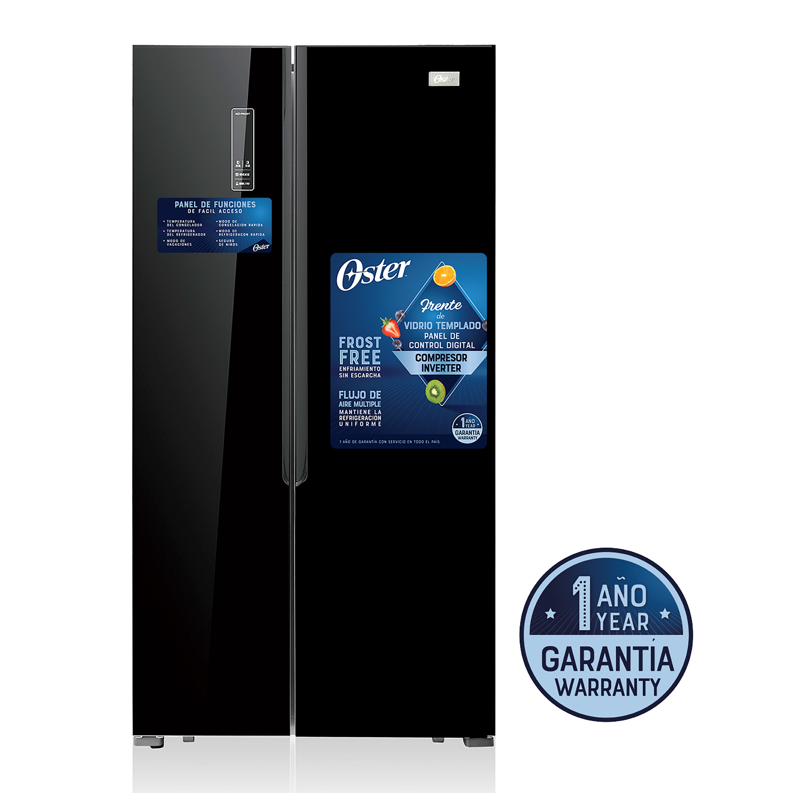 ✓ Nevera Refrigerador negra de dos puertas 8 pies cúbicos con bebedero  dispensador de agua. Mide: 56 pulgadas de alto x 21 pulgadas de…