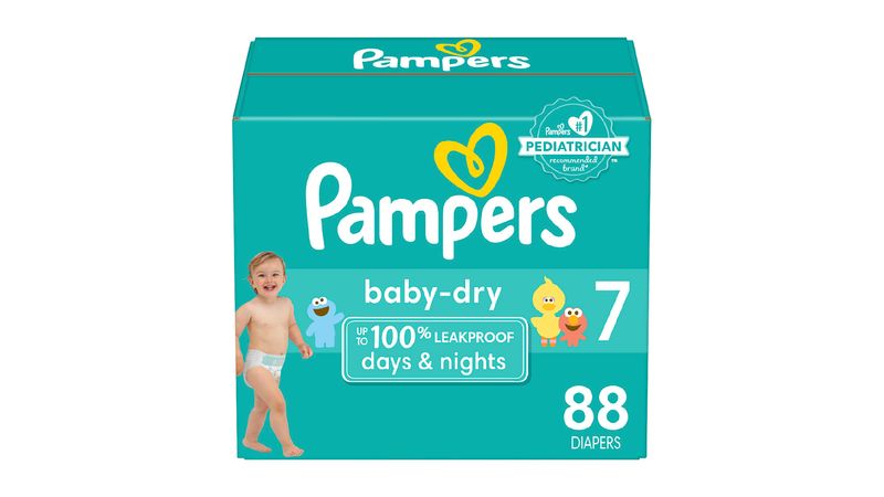 Comprar Pañales Pampers Baby Dry s7, Más De 19kg - 88Uds