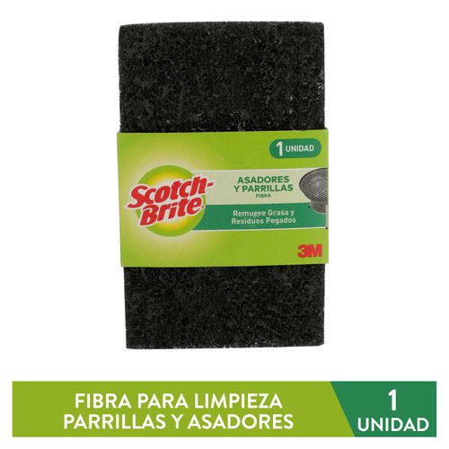 Fibra Scotch-Brite® Limpieza Pesada Negra Parrilla- 1 Unidad