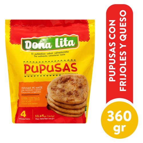 Pupusas De Frijol Y Queso Doña Lita - 360 g