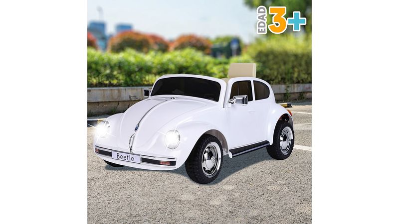 Correpasillos Volkswagen Bettle. Cochecito blanco para niños a