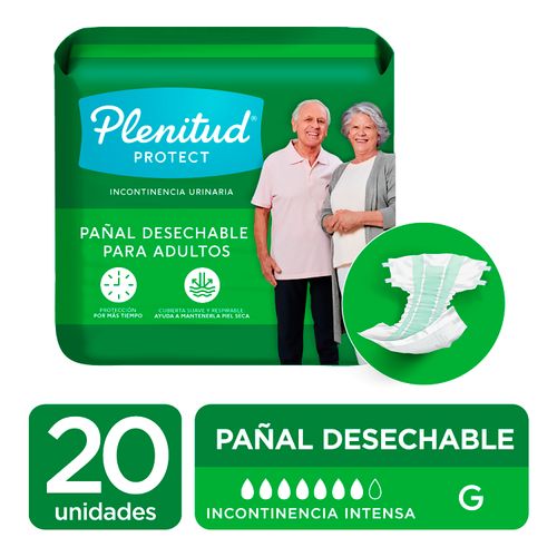 Pañales Para Adulto Marca Plenitud Classic Renovado Talla G Incontinencia Intensa- 20Uds