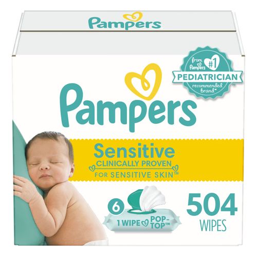 Toallitas Pampers Baby Wipes Sensitive Perfume Free - 504Uds