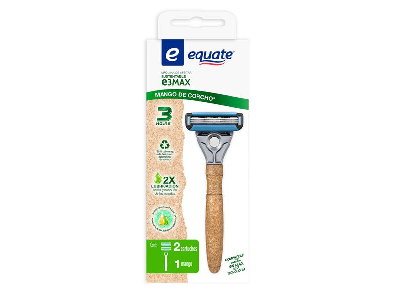 M-quina-De-Afeitar-Equate-Sustentable-E3-Max-Mango-De-Corcho-2-Cartuchos-2-27267