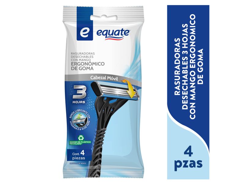 Rasuradoras-Desechables-Equate-3-Hojas-Mango-Ergon-mico-De-Goma-4Pzas-1-27270