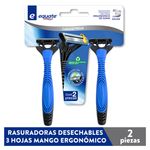 Rasuradoras-Desechables-Equate-3-Hojas-Mango-Ergon-mico-De-Goma-2Pzas-1-27269