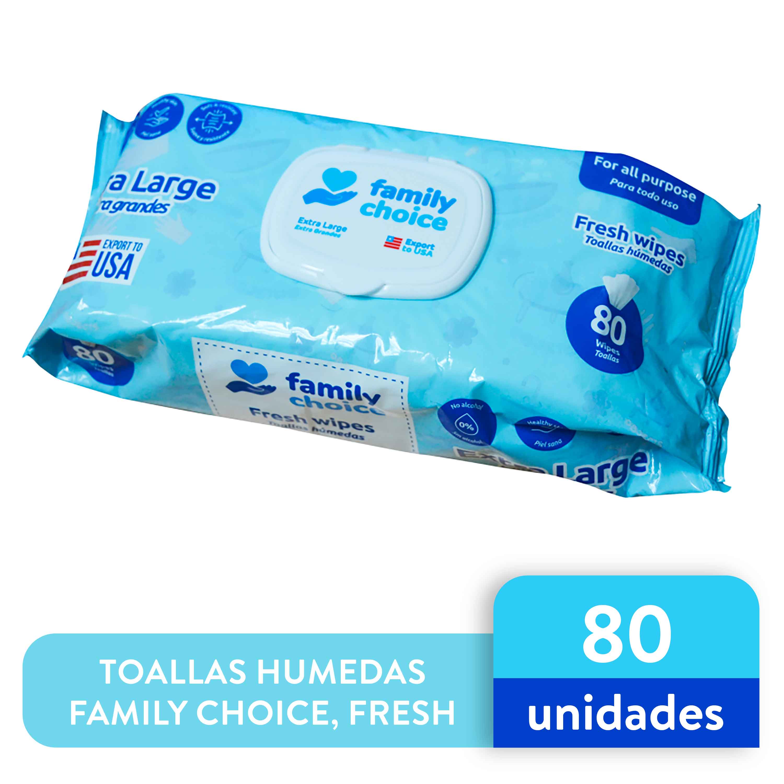 Comprar Toallas Humedas Family Choice, Fresh -80uds