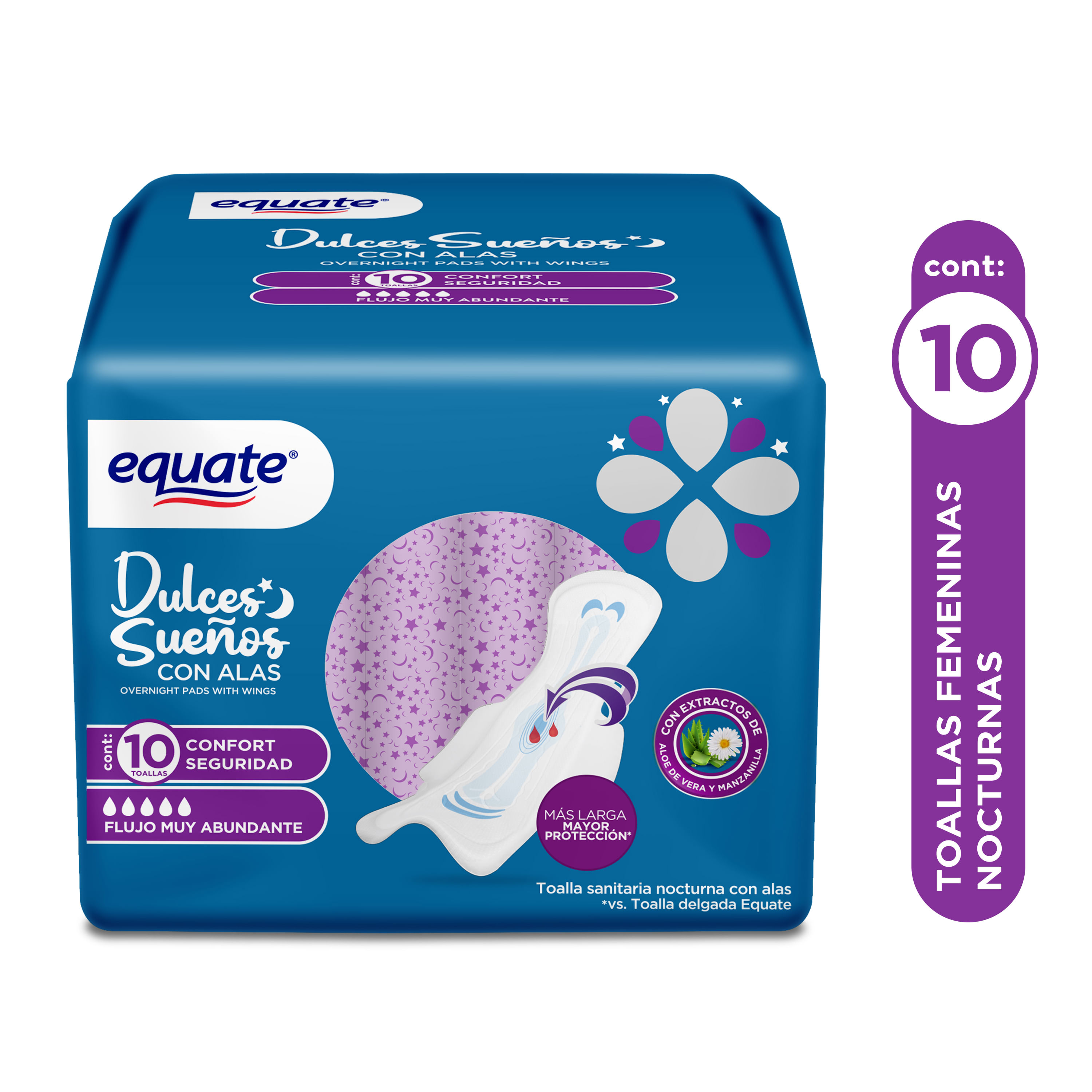 Toalla-nocturna-Equate-con-alas-10uds-1-32966
