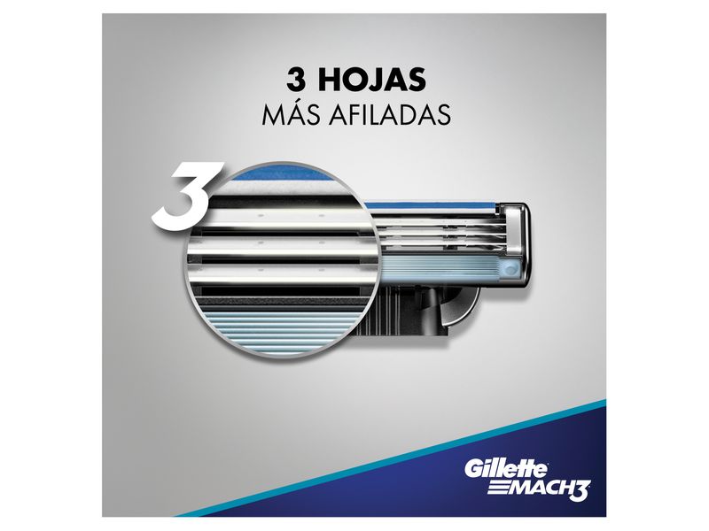 Afeitadora-Recargable-para-hombre-Gillette-Mach3-con-tres-hojas-m-s-fuertes-que-el-acero-1-unidad-3-13035