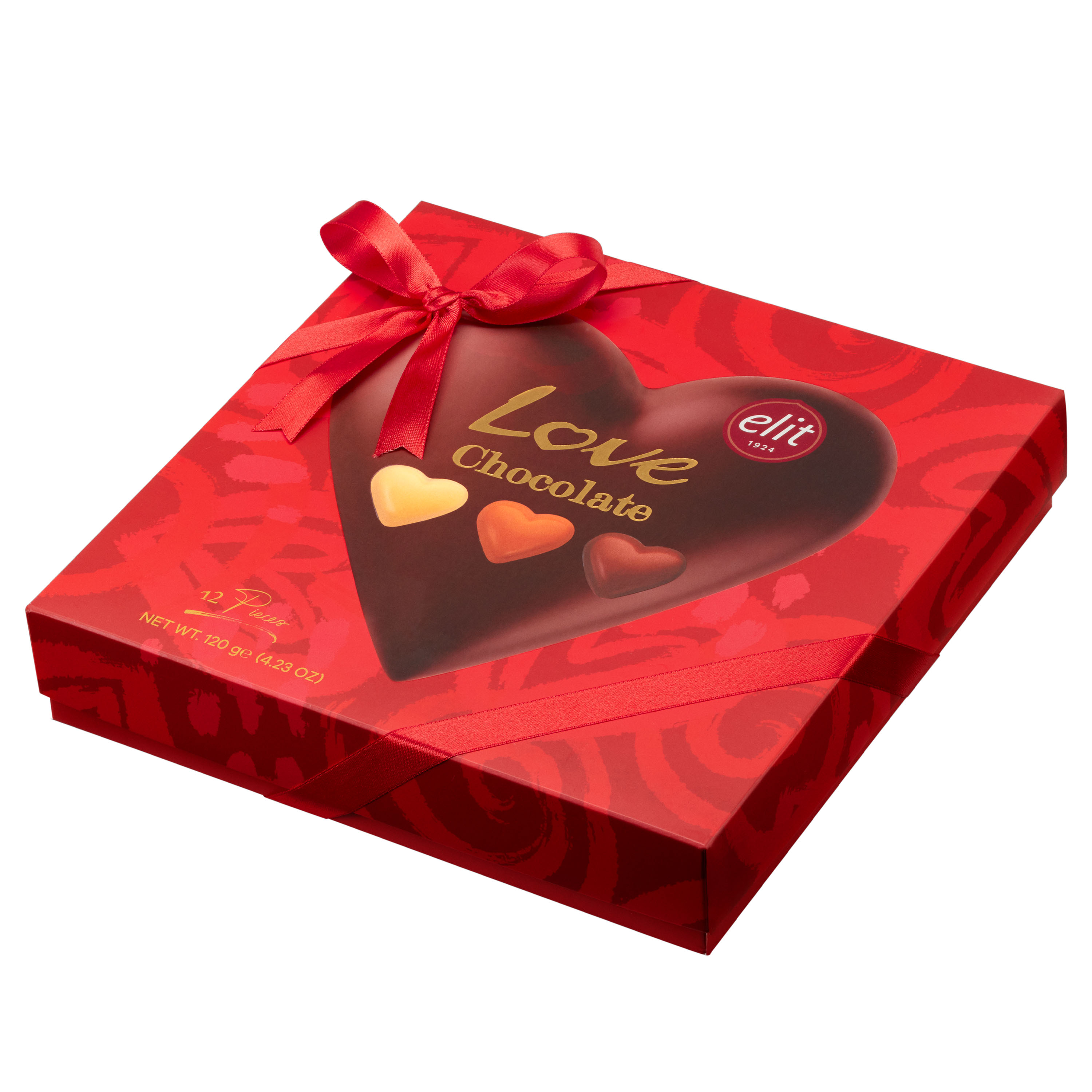 Caja de regalo de chocolate en forma de corazón rosa de San Valentín, 2  onzas (paquete de 10)