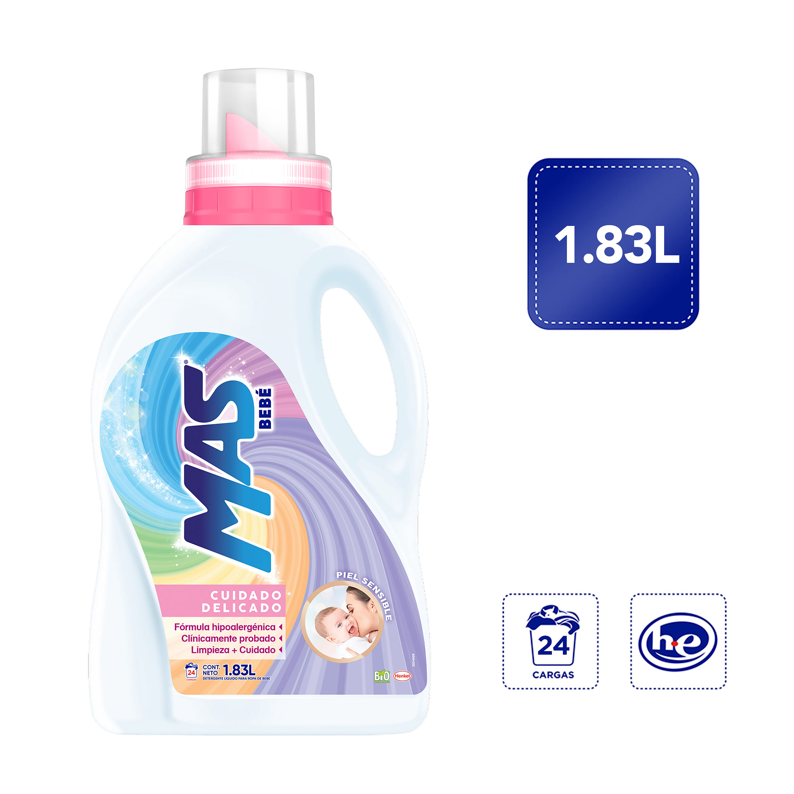 Detergente Liquido Mas Color Bebe 1830ml