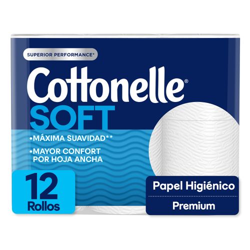 Papel Higiénico Cottonelle Soft Premium - 12 Rollos