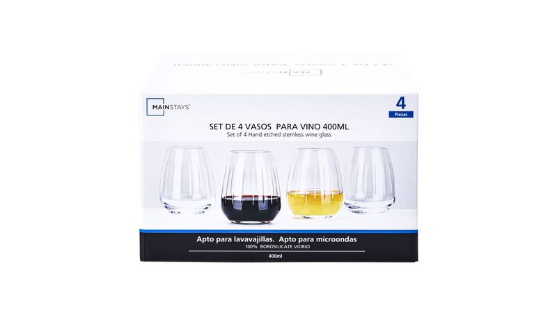 Set de copas para vino 4 pzas