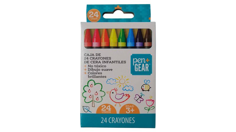 Ceras Plascolor 24 Unidades, Crayones para Niños