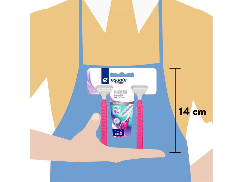 Rasuradoras-Desechables-Equate-2-Hojas-Mango-De-Goma-Antidesliz-2Pza-4-12160