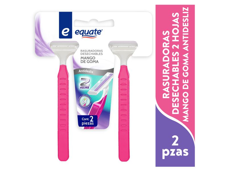 Rasuradoras-Desechables-Equate-2-Hojas-Mango-De-Goma-Antidesliz-2Pza-1-12160