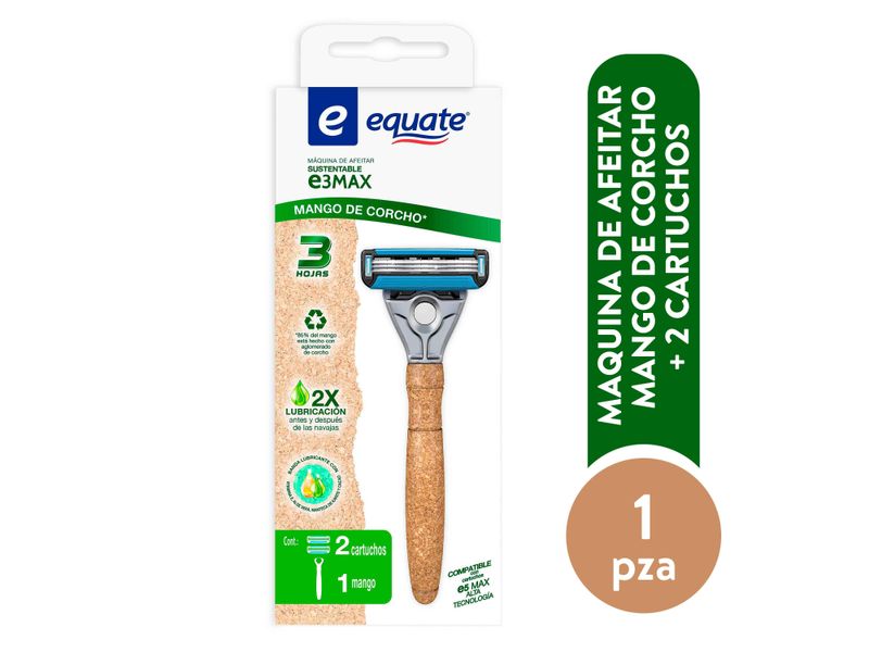 M-quina-De-Afeitar-Equate-Sustentable-E3-Max-Mango-De-Corcho-2-Cartuchos-1-27267
