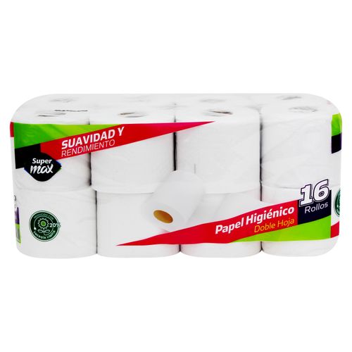 Papel Higienico Supermax 330h 2p 16ea