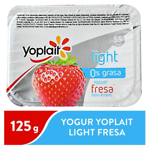 Yogurt Yoplait Doble Cero Batido Fresa - 125gr