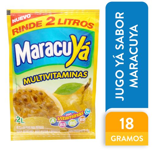 Bebida En Polvo Jugos Ya Maracuya 18 Gr