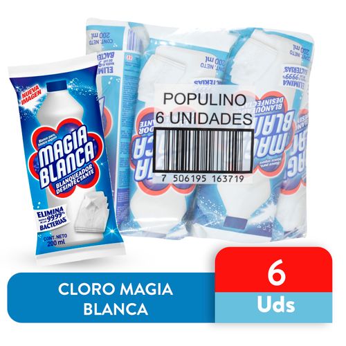7 pack de Cloro Regular Magia Blanca - 1400ml
