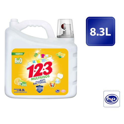 Detergente Liquido 1-2-3 de 8.3lt