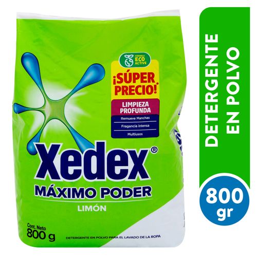Detergente en Polvo Xedex Maximo Poder Limon - 800gr