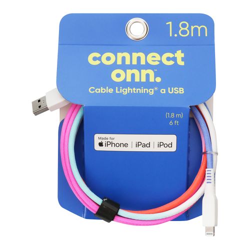 Cable Usb Onn Color Naranja Usb 1.8mt Con Luz - Und