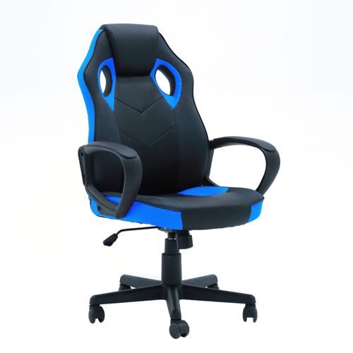 Silla Gamer Azul Mainstays, Reclinable, Altura Ajustable, W64*D65*H102-112cm