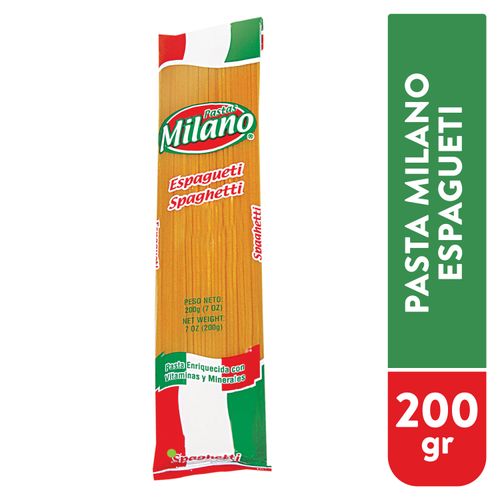 Pasta Milano Espaguetti 200Gramos